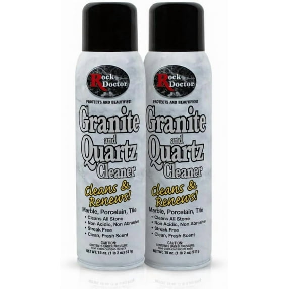 Granite Cleaner, Cleans& Renews Surfaces, Granite/Marble Countertop Spray for Vanity, Table Top, Kitchen Counters, Stone Surfaces 18 Fl Oz Pack of 2