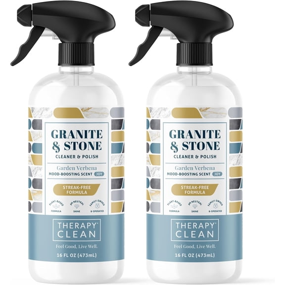 Granite Cleaner & Polish (2 Pack) - Countertop for Marble, Soapstone, Quartz, Quartzite, Slate, Limestone, Corian, Laminate, Tile Countertop, Headstone