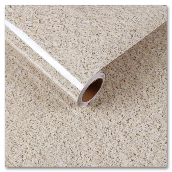 Granite Contact Paper For Countertops Waterproof 24"x118" Light Brown Wallpaper Peel And Stick Removable Self Adhesive Marble Vinyl Film Glossy Bathroom Kitchen Walls Furniture