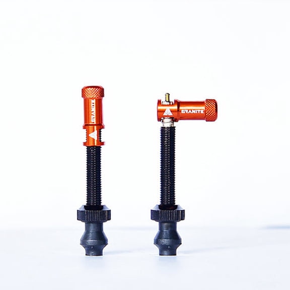 Granite-Design Juicy Nipples Presta Valve Core Tool Cap Set of 2, Orange