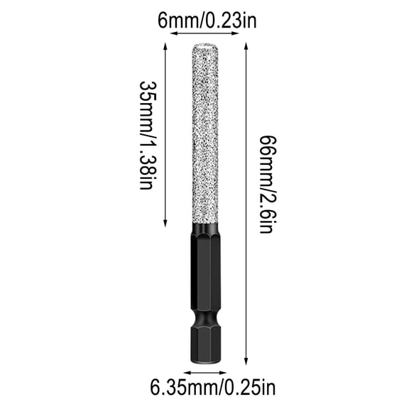 Granite Diamond Drill Bit Hex Shank for Dry Drilling, ZzCityTK Heavy Duty Ceramic Tile Glass Grinding Head, Professional Edge Grinding Tool for All Vitrified Tiles