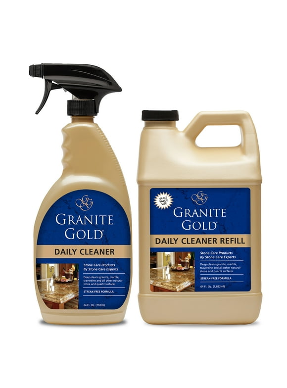 Granite Gold, Daily Cleaner, Citrus Scent, 88 fl oz, 2 Count, Spray and Refill