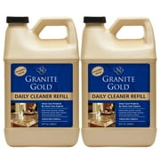 Granite Gold Daily Cleaner for Granite, Marble, Quartz and More, Refill, 64 oz, 2pk