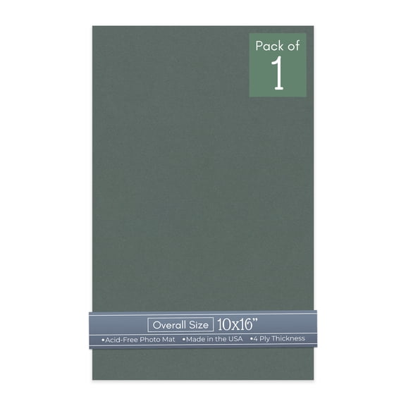 Granite Gray 10x16 Uncut Art Mat Board - No Opening - 1 Mat