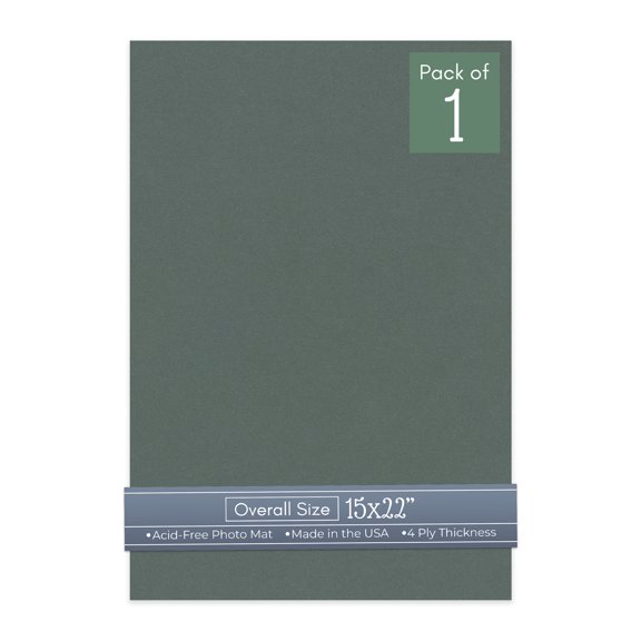 Granite Gray 15x22 Uncut Art Mat Board - No Opening - 1 Mat