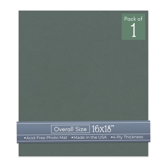 Granite Gray 16x18 Uncut Art Mat Board - No Opening - 1 Mat