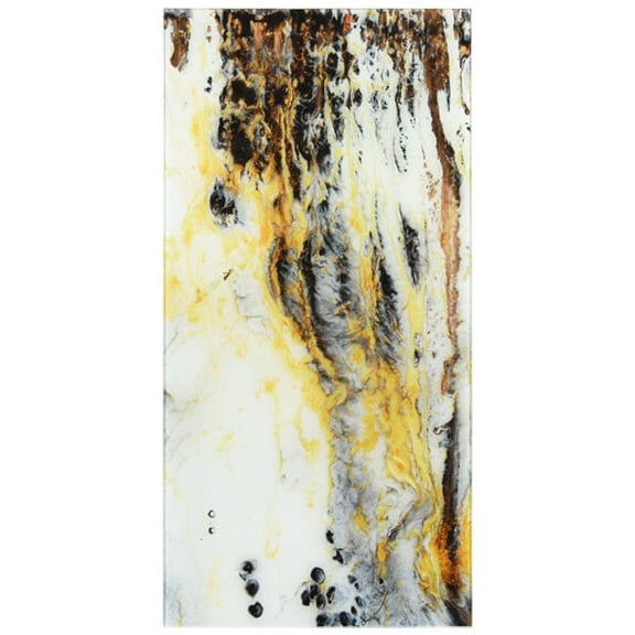 'Granite I C' Frameless Free Floating Reverse Printed Tempered Art Glass Wall Art