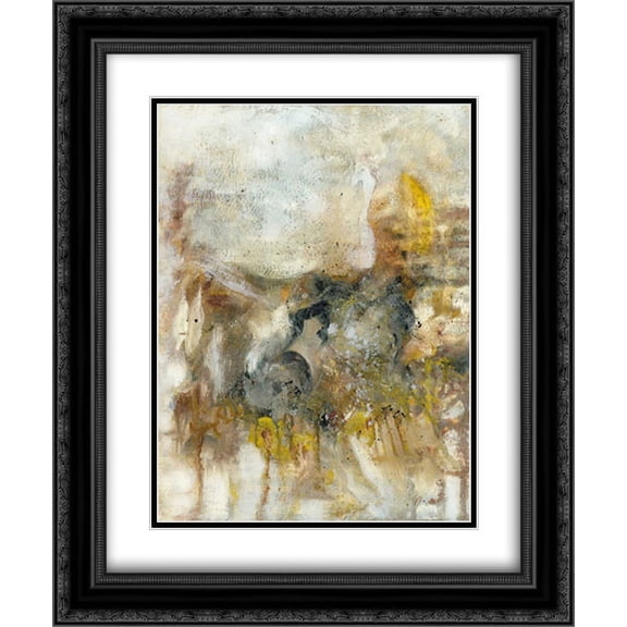 Granite Impressions I 2x Matted 20x24 Black Ornate Framed Art Print by Jones, Catherine