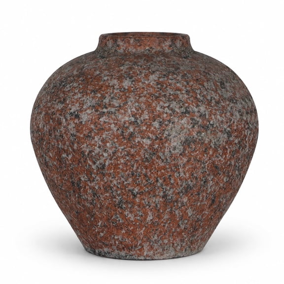 Granite Jar Vase-6.3" Ceramic Decorative Vase For Home Decor
