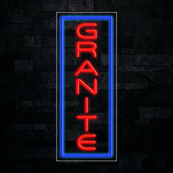 Granite LED Neon Sign 12"L x 30"H #31564