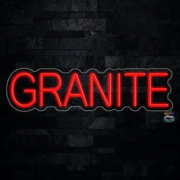 Granite LED Neon Sign 27"L x 7"H #32332