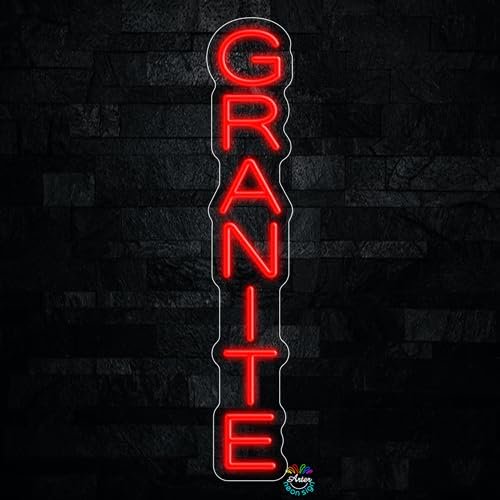 Granite LED Neon Sign 5"L x 27"H #32333