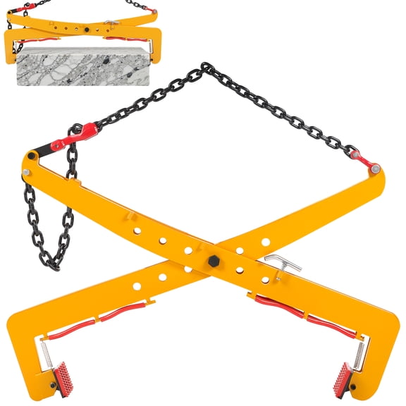 Granite Lifting Clamp, 3306LBS Stone Lifting Clamps, Vertical Stone Clamps, Heavy Duty Stone Carrying Clamps (Red)