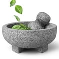 thumbnail image 1 of Granite Mortar and Pestle Set - Solid Granite Stone Grinder Bowl Holder 6 Inch Molcajete For Guacamole, Herbs, Spices, Garlic, Kitchen, Cooking, Medicine, 1 of 7
