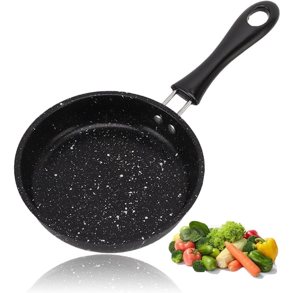 Granite Non-Stick Small Frying Pan 12 cm, Mini Egg Pan for All Stovetops, Induction Ready Kitchen Cookware