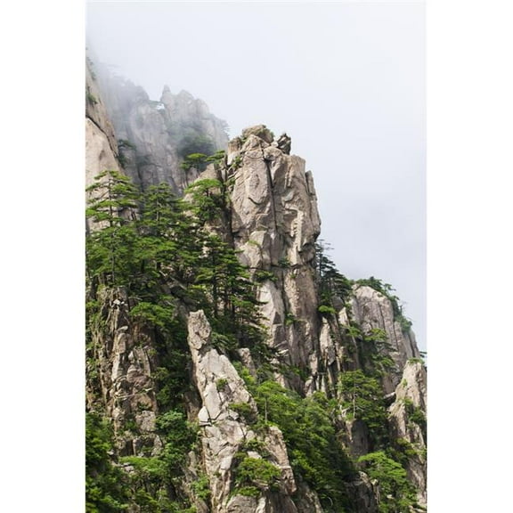 Granite Peaks with Pine Trees in The North Sea Scenic Area Mount Huangshan Anhui China Poster Print - 24 x 38 in. - Large