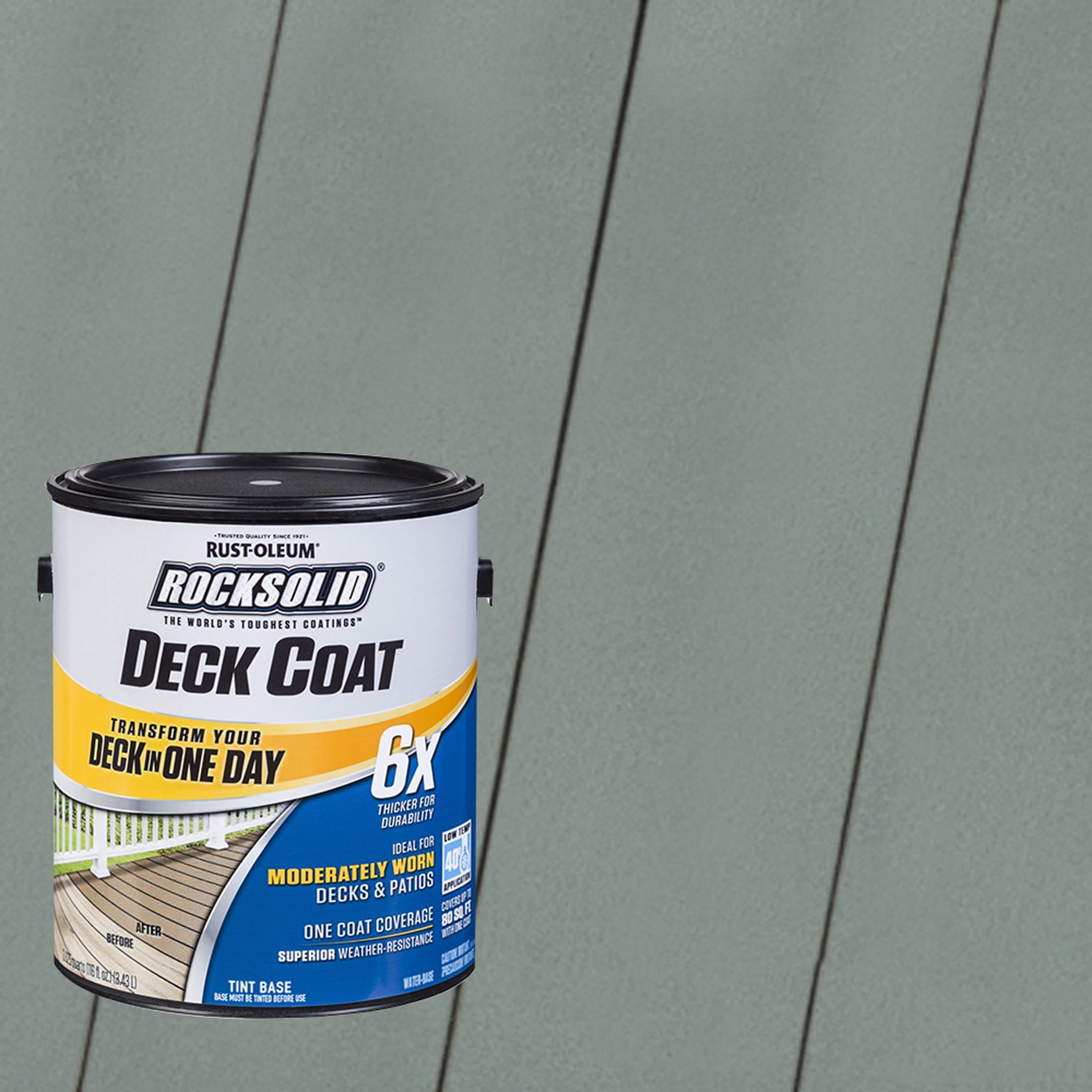 Granite, Rust-Oleum RockSolid 6X Exterior Wood Deck Coat-319637T, Gallon
