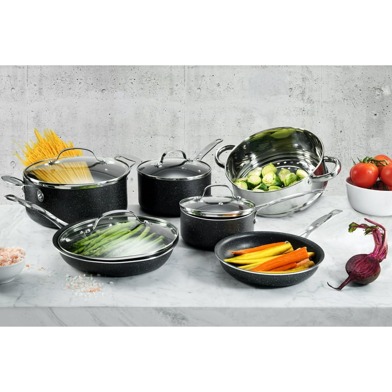  Granitestone Pots and Pans Set Nonstick, 13 Piece Complete  Kitchen Cookware Set, Includes Nonstick Pots and Pans Set with lids & Grill  Pan, Dishwasher Safe, Healthy and 100% PFOA Free –