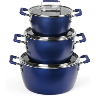 GraniteStone Blue Stainless Steel Nonstick Pots and Pans Set - 5 Piece -  20373051