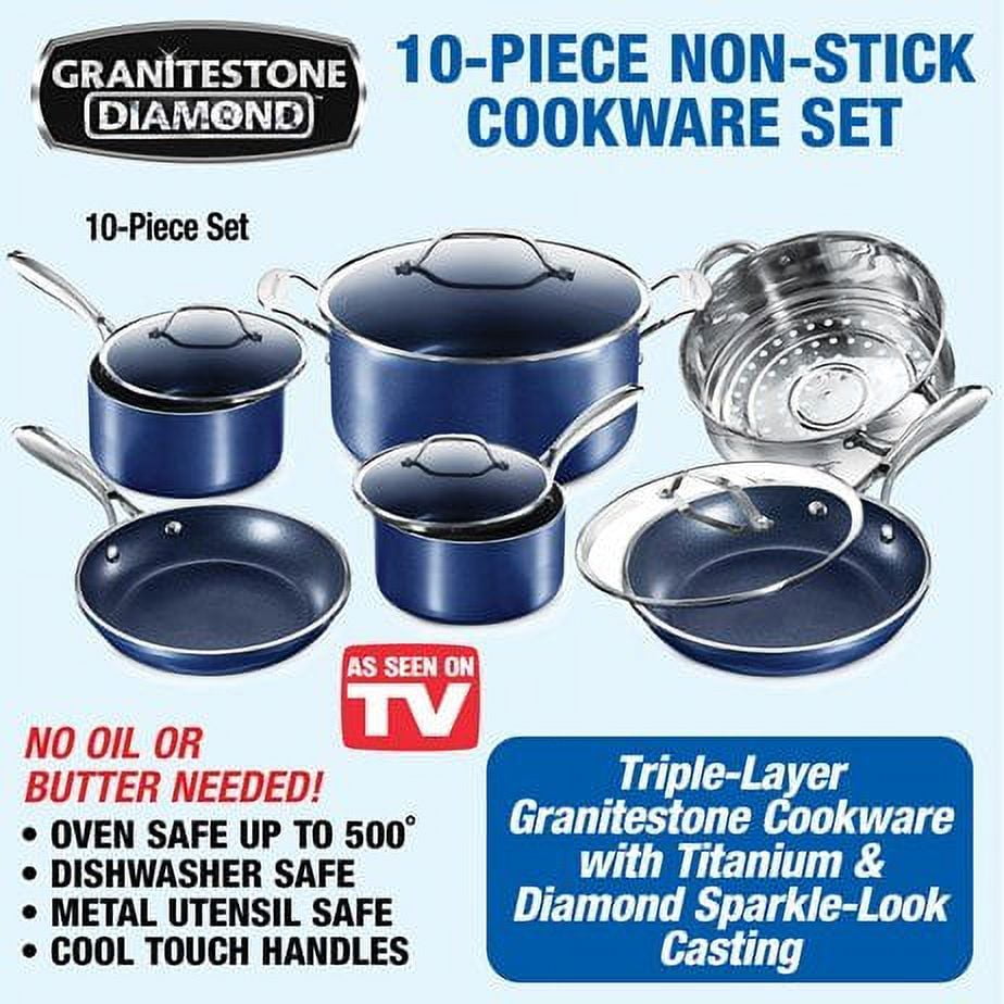 Granite Stone Blue 10pc Cookware Collection
