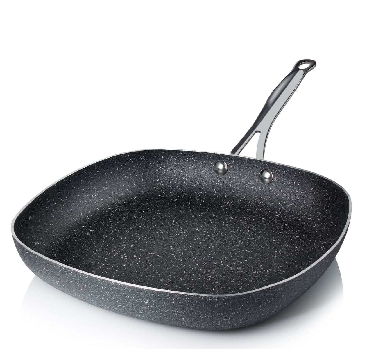 Granite Rock Mineral Enforced Non-Stick Square Frying Pan, 9.5