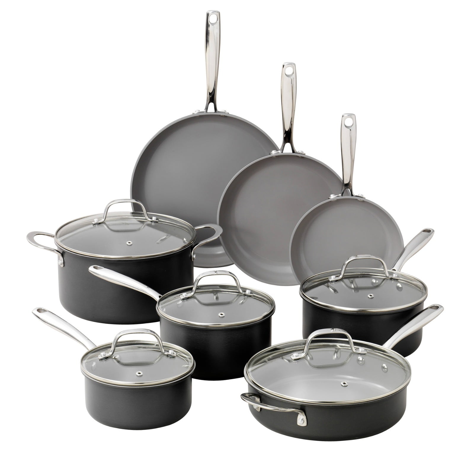 Sensarte Nonstick Pots and Pans Set with Detachable Handle, 8pcs Cooking  Pots and Pans Set with Removable Handel, Space Saving Cookware Sets, PFOA