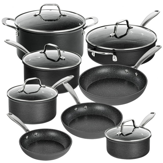 Granite Stone Pro 13 Piece Hard Anodized Pots and Pans Cookware Set