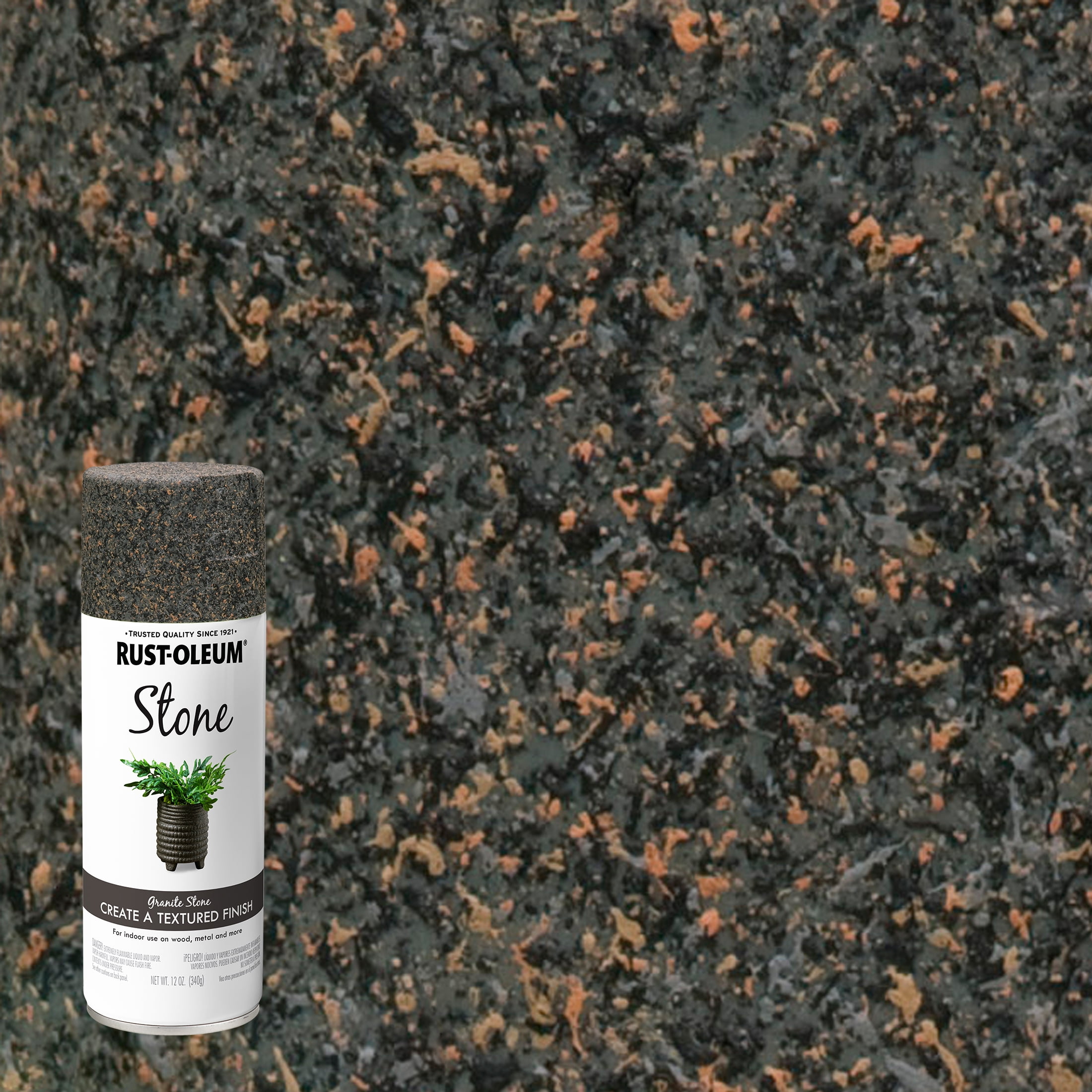 Rust-oleum 238323 12 oz American Accents Textured Stone Spray Paint, Black  Granite, 1 - Foods Co.