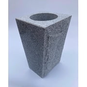 Granite Vase Tapered 6"x6"x10" Gray