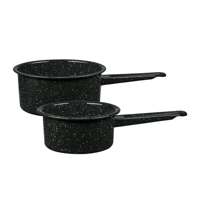 Granite Ware NonStick 1 qt & 2 qt Saucepan Set, Enameled Steel for