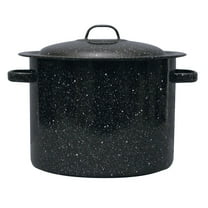 Granite Ware 12-Quart Stockpot, Large Capacity for Soups, Stews, Pasta - Durable Graniteware with Non-Stick Surface for Easy Cleaning - Chip-Resistant & Even Heat Distribution (Speckled Black)