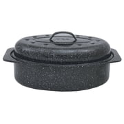 Granite Ware Porcelain Enamel Covered Roaster 7 lb Black 319799