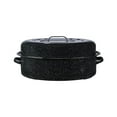 thumbnail image 1 of Granite Ware 21 in Oven Rectangular Roaster with lid. (Speckled Black) - Accommodates up to 25 lb poultry or roast., 1 of 5