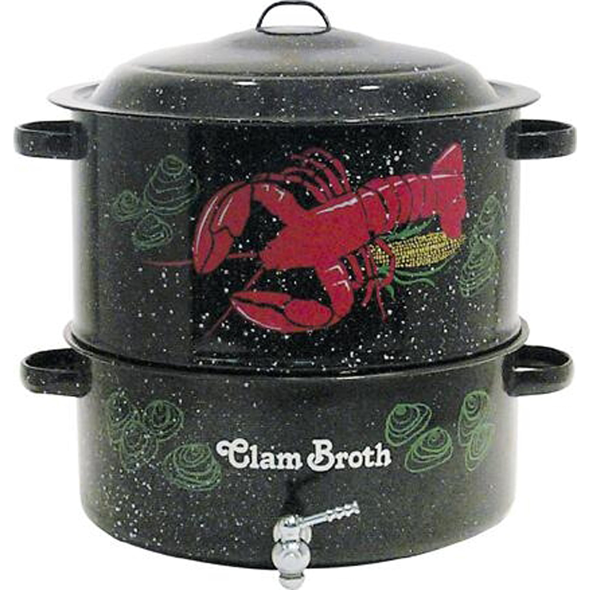 Vintage, Kitchen, Granite Ware Clam And Lobster Steamer Pot