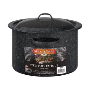 Granite-Ware 7.5 Quart Black Stock Pot