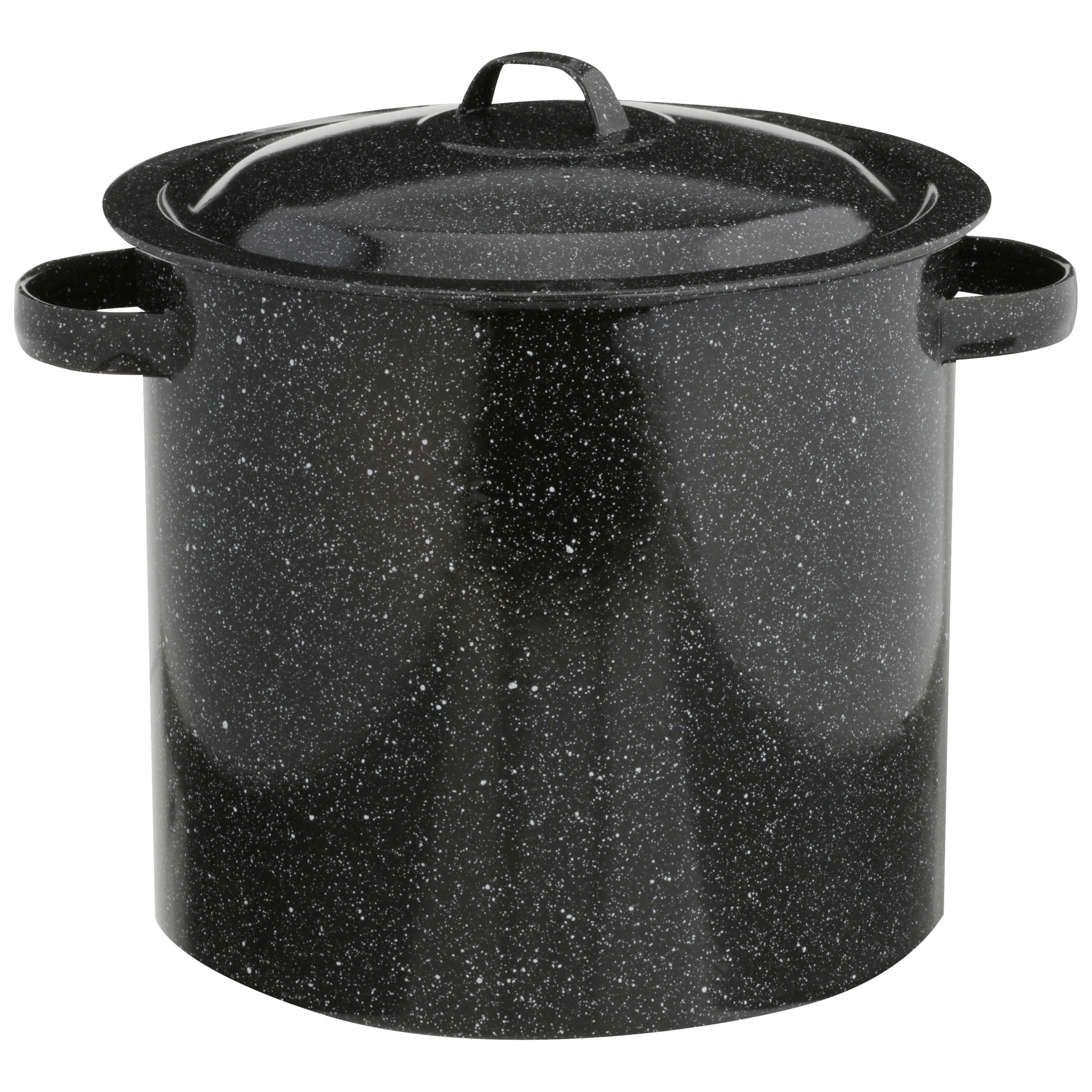 Granite-Ware Enamel on Steel 12 Quart Stock Pot with Lid - Black - image 1 of 5