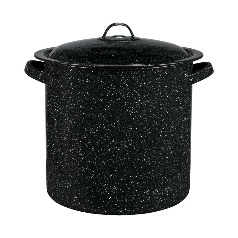 Granite Ware Porcelain Steel 4-Quart Bean Stock Pot with Lid