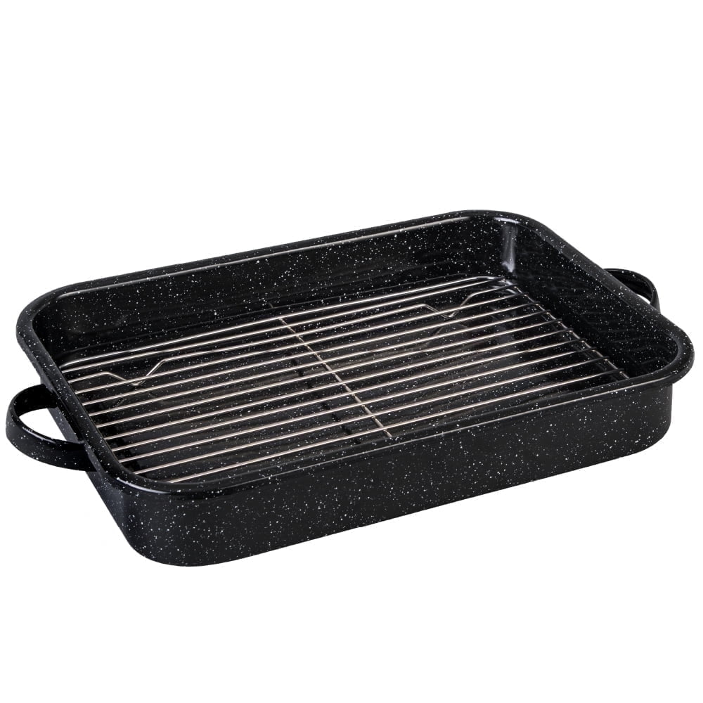 Granite Ware 19-Inch Roasting Pan With V-Rack