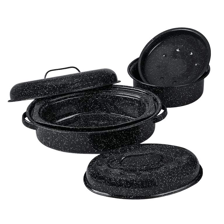 Granite ware oval outlet roaster