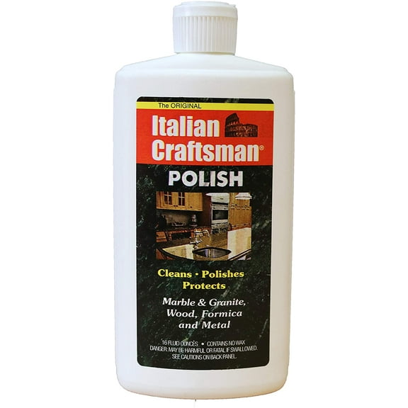 Granite and Marble Polish - Cleans and Protects - Italian Craftsman 16 oz