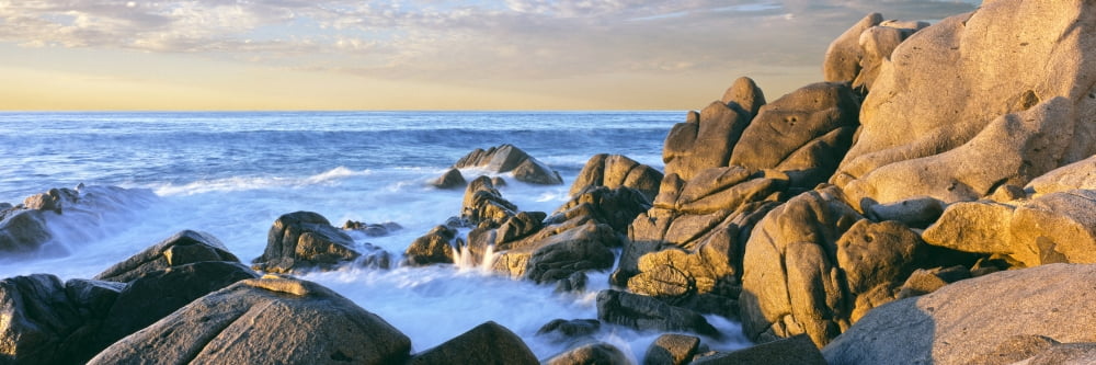 Granite boulders on the coast Lands End Baja California Mexico Canvas Art - Panoramic Images (36 x 12)