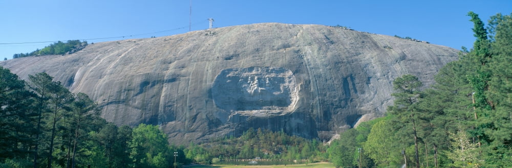 Granite carving of Confederate generals Civil War monument Georgia Canvas Art - Panoramic Images (27 x 9)