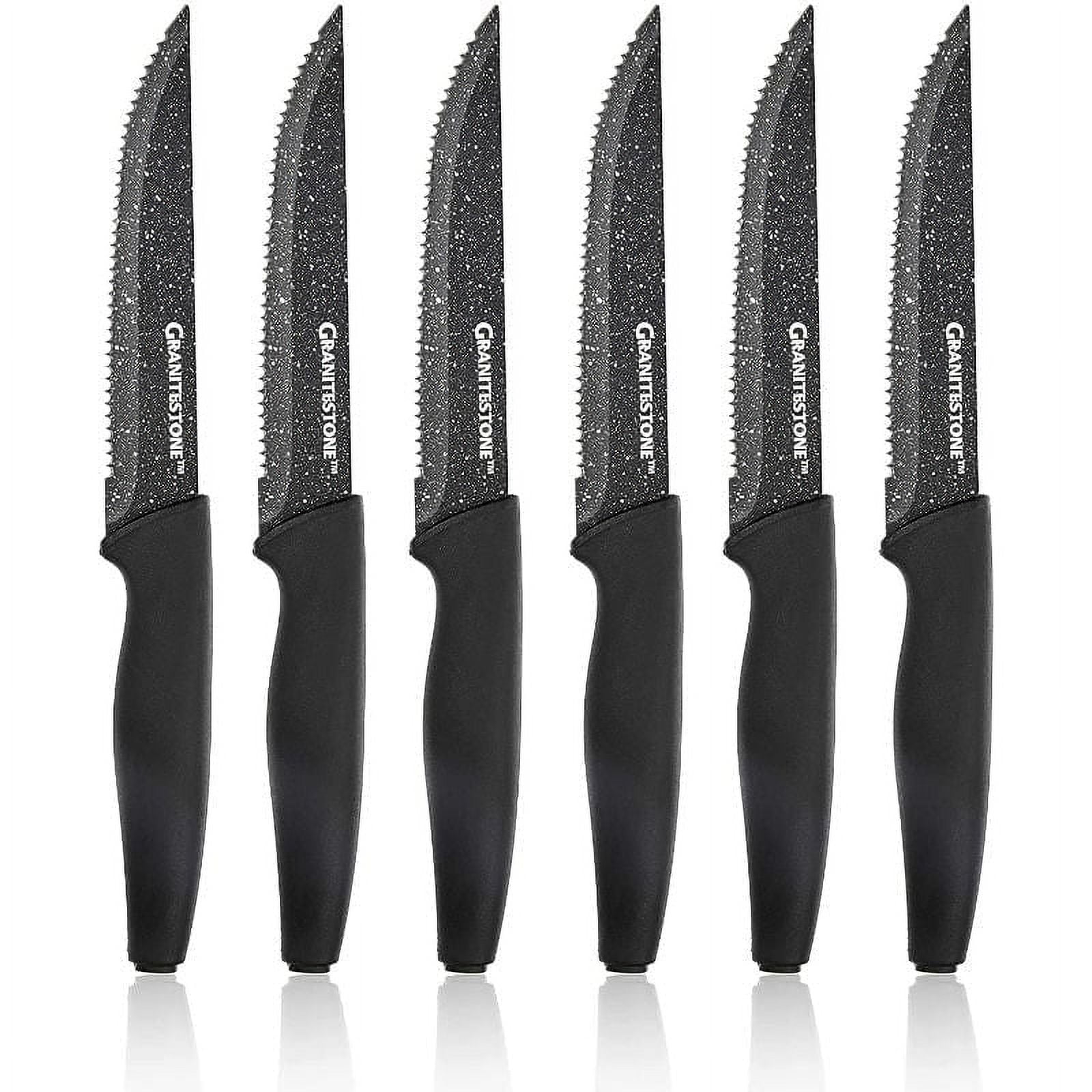 Nutri-Blade Cutlery Knife Set (Black Handle) - 6 pc. (Min Qty 1)