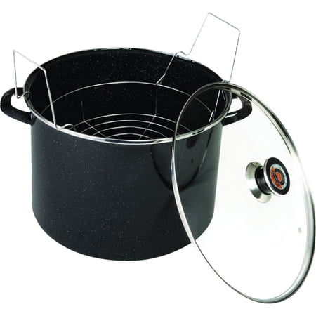 Granite Ware 6066961 21 qt. Steel Canner Cooker, Black