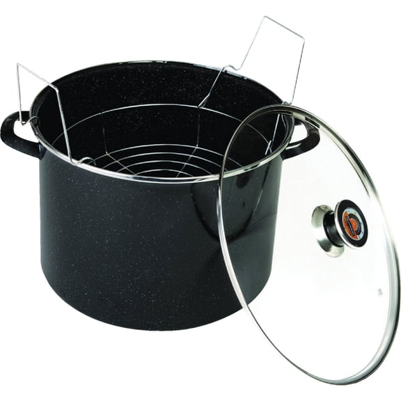 Granite Ware 6066961 21 qt. Steel Canner Cooker, Black