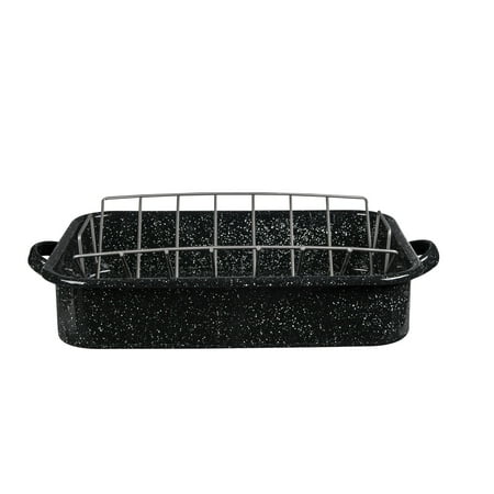GraniteWare Open Rectangular Roaster with V-Rack 319866