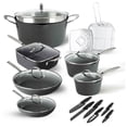 thumbnail image 1 of Granitestone Armor Max 20 Pc Hard Anodized Pots and Pans Set Non Stick, Induction Cookware Sets, Anodized Cookware Sets, Nonstick Cookware Set with Knife Set and Deep Fryer, Oven & Dishwasher Safe, 1 of 11