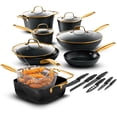 thumbnail image 1 of Granitestone Armor Max 20 Pc Hard Anodized Pots and Pans Set Non Stick, Induction Cookware Sets, Anodized Cookware Sets, Nonstick Cookware Set with Knife Set and Deep Fryer, Oven & Dishwasher Safe, 1 of 10