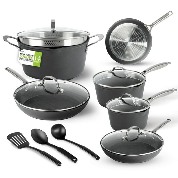 Granitestone Armor Max Pots and Pans Set Hard Anodized Cookware Set