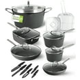 Granitestone Armor Max Pots and Pans Set Hard Anodized Cookware Set